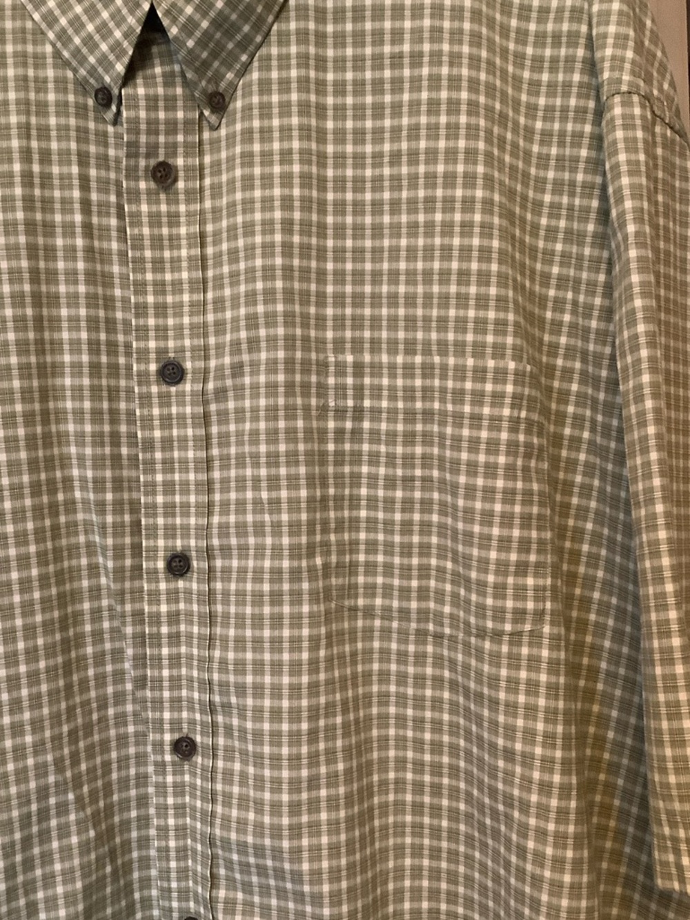 Foxfire Green Windowpane Short-Sleeve Button-Down Shirt - Picture 2 of 7